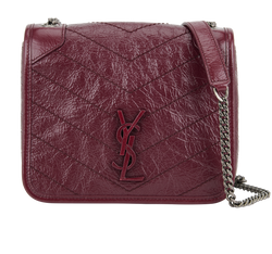 Niki Wallet On Chain, Leather, Burgundy, 0519, 2*